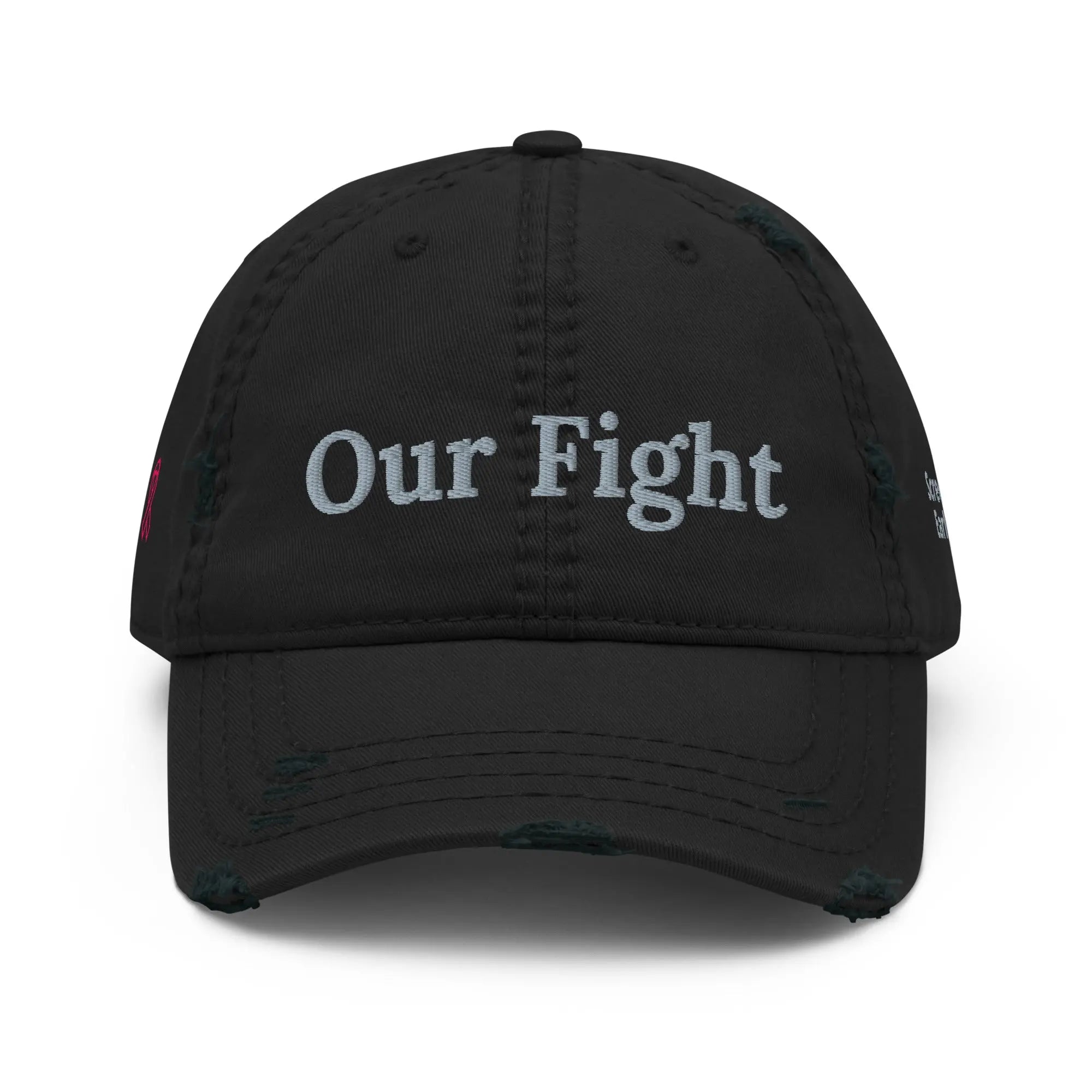 Our Fight - Breast Cancer Awareness Distressed Dad Hat TENWRA™