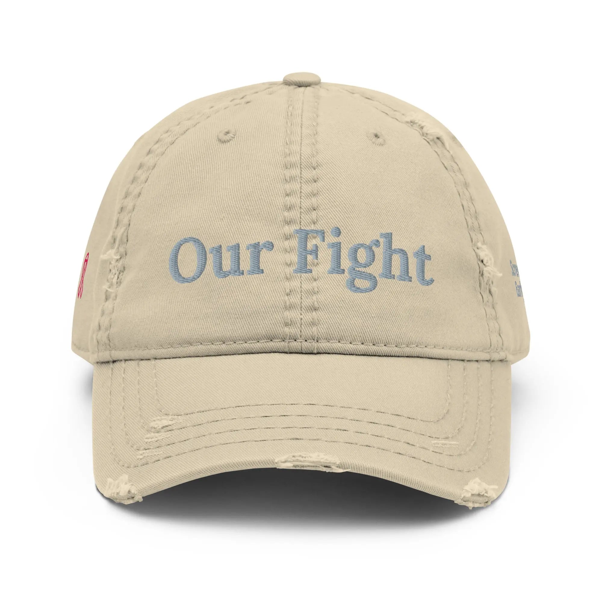 Our Fight - Breast Cancer Awareness Distressed Dad Hat TENWRA™