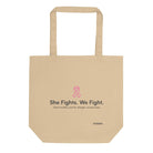 She Fights. We Fight. — Breast Cancer Awareness Eco-Friendly Reusable Bag TENWRA™