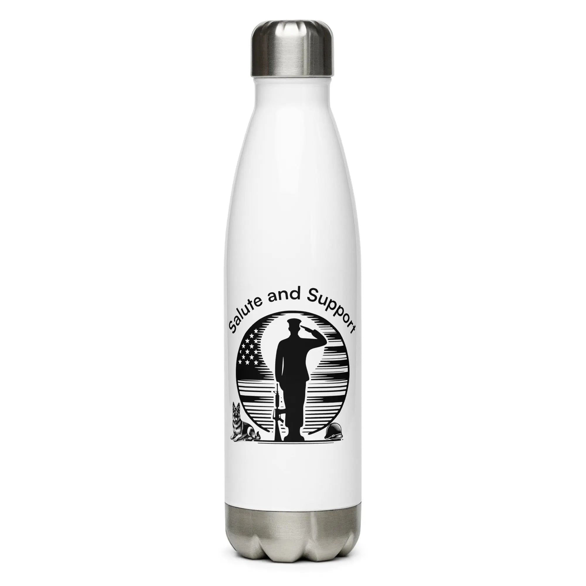 Salute and Support - Veterans Mental Health Awareness Stainless Steel Water Bottle TENWRA™