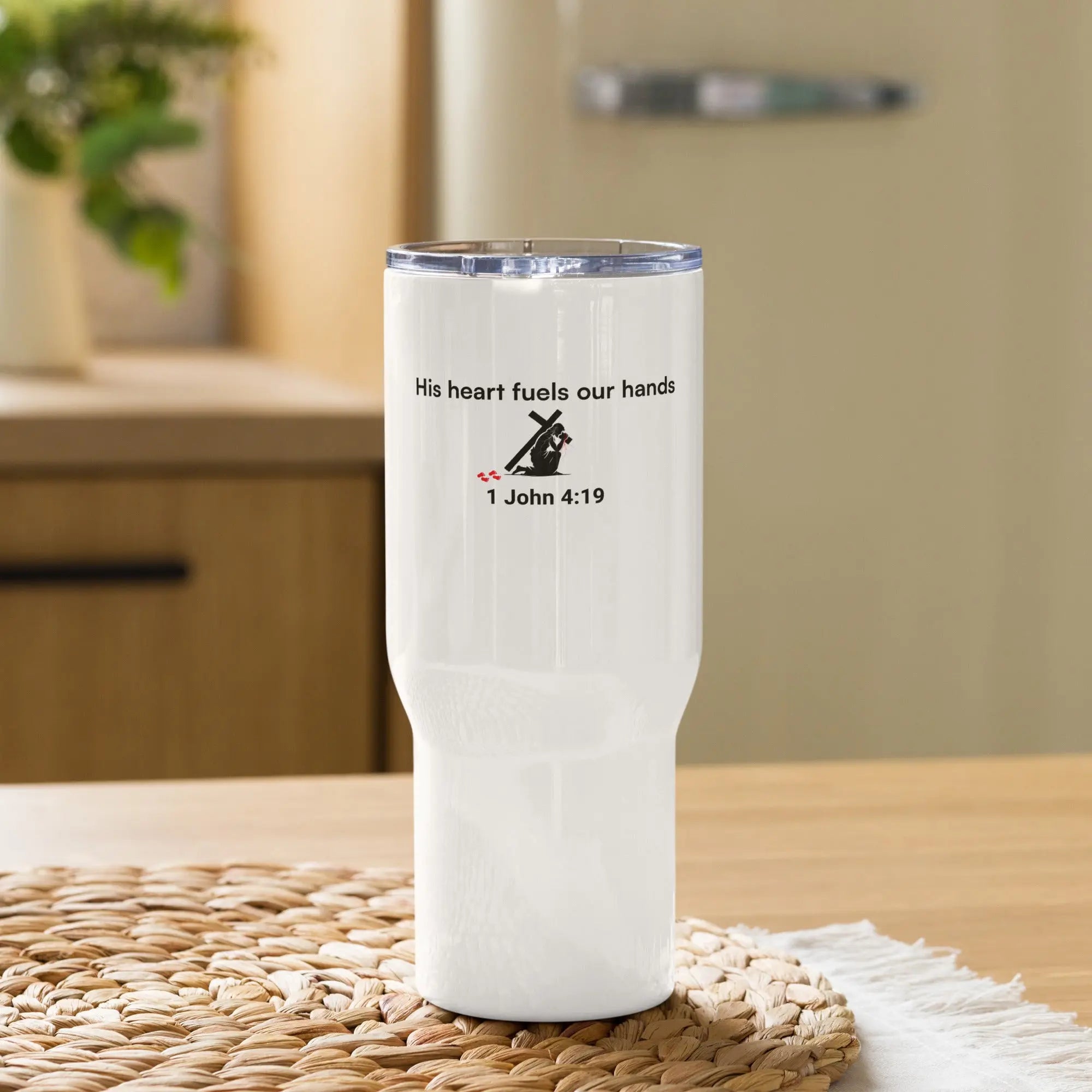 His heart fuels our hands - Christian Outreach Travel Tumbler TENWRA™