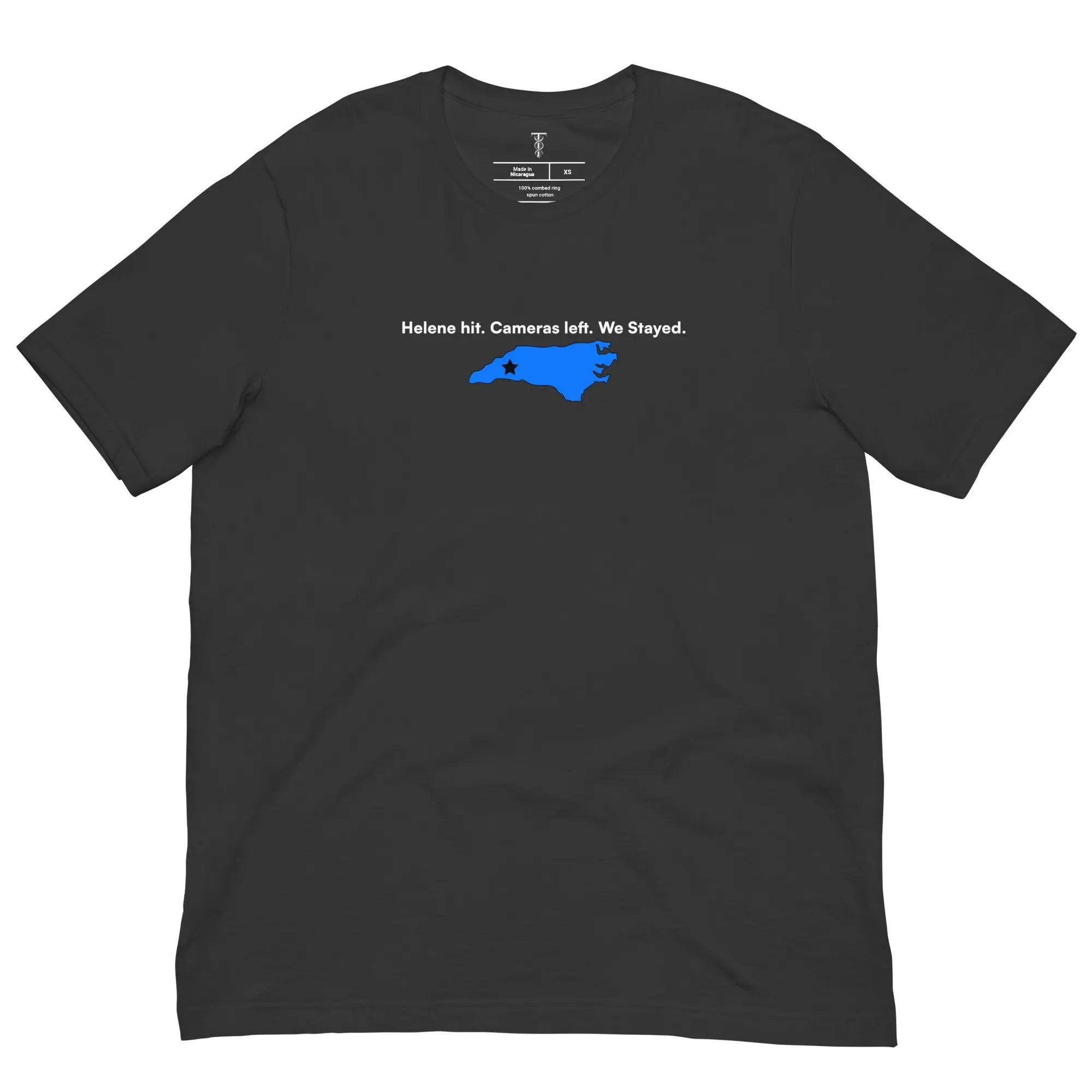Helene Hit. Cameras Left. We Stayed. - Hurricane Helene Natural Disaster Relief T-Shirt TENWRA™