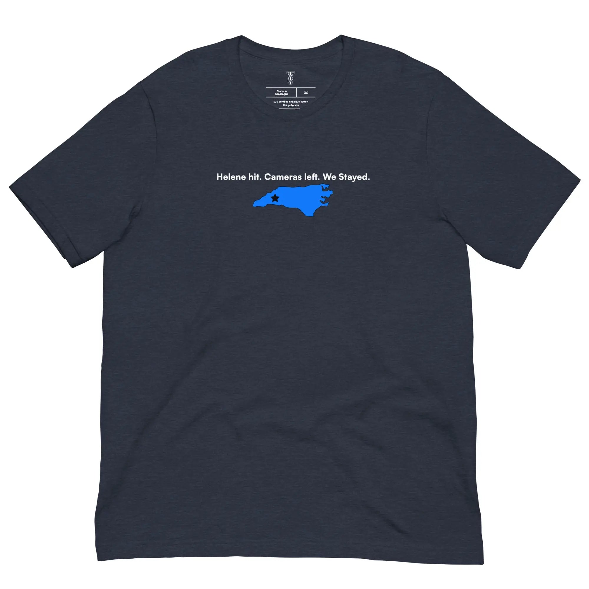 Helene Hit. Cameras Left. We Stayed. - Hurricane Helene Natural Disaster Relief T-Shirt TENWRA™