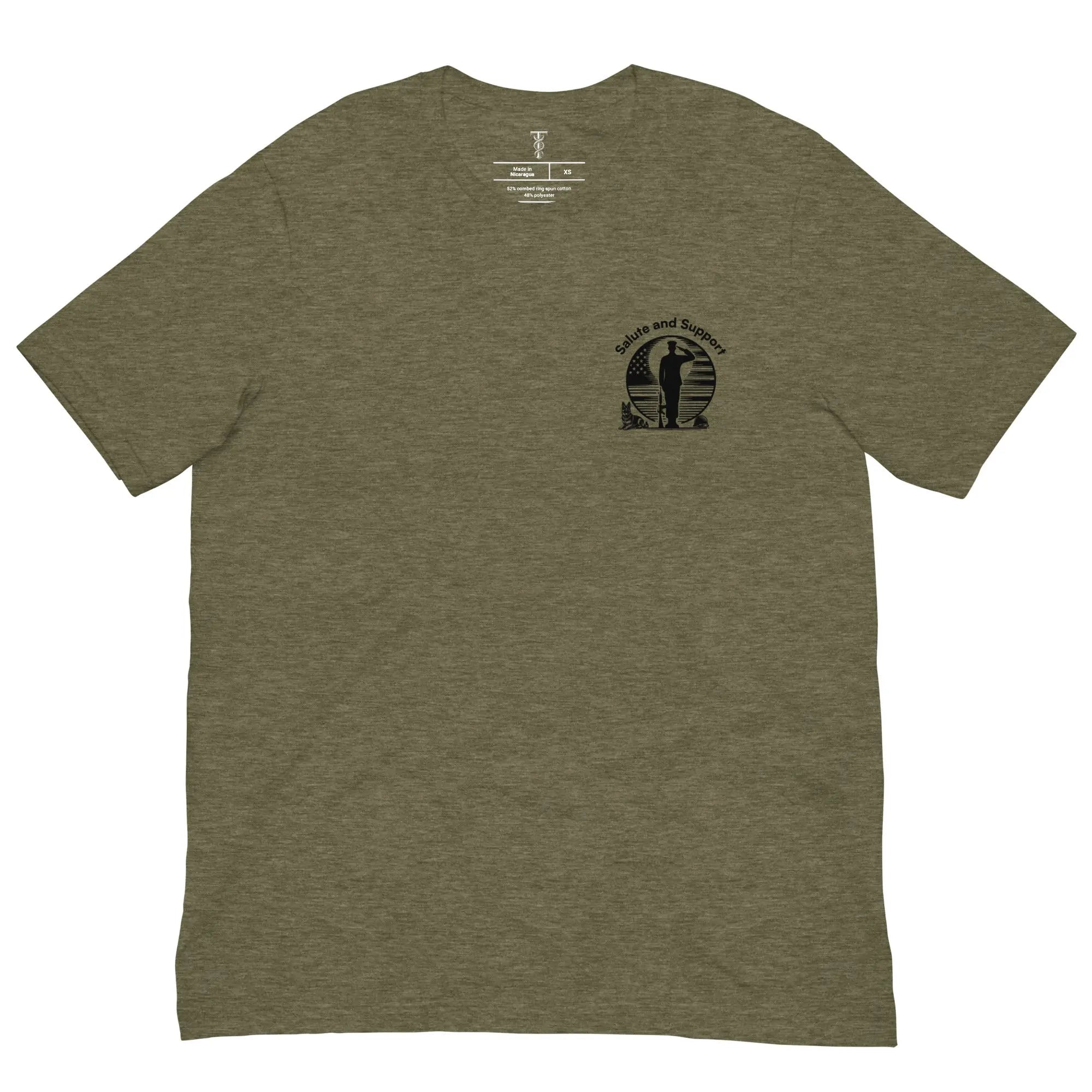 Salute and Support - Veterans Mental Health Awareness T-Shirt TENWRA™