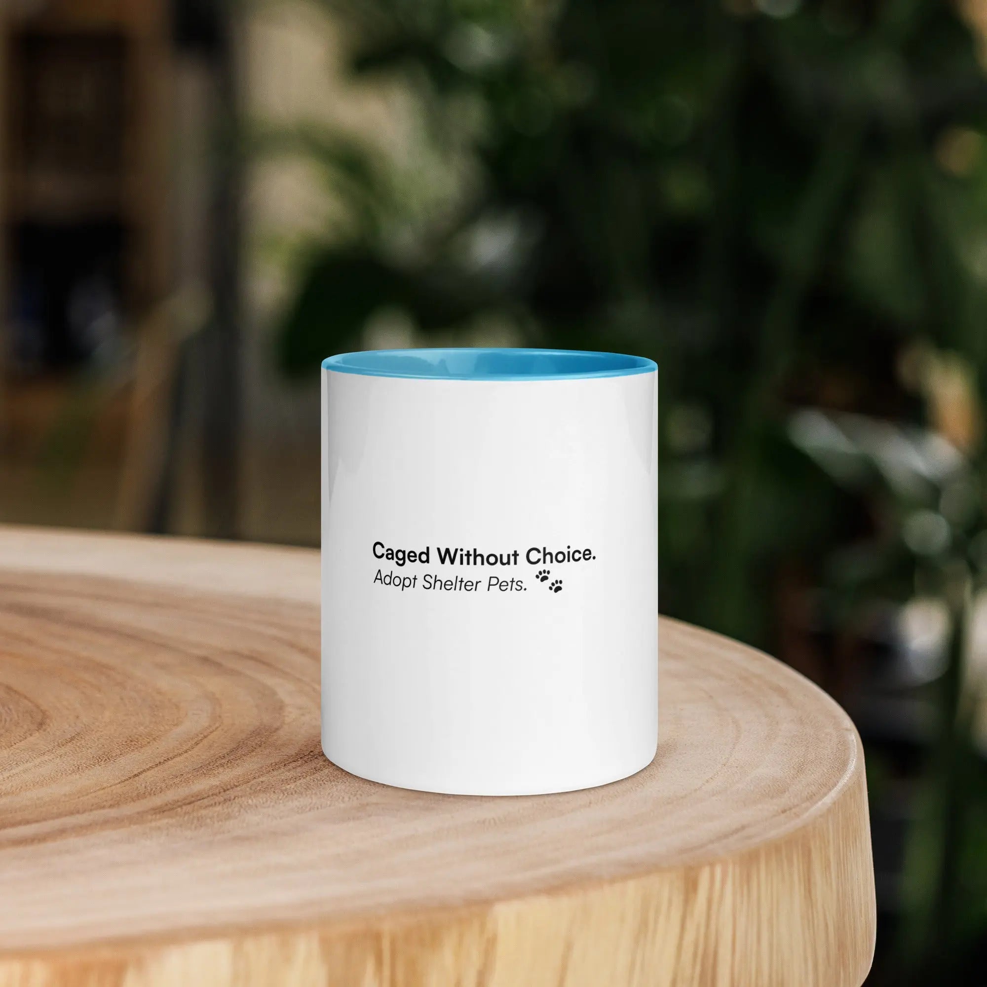 Caged Without Choice -  Animal Rescue & Adoption Awareness Ceramic Mug TENWRA™