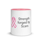 Strength Forged by Scars - Breast Cancer Awareness Ceramic Mug TENWRA™
