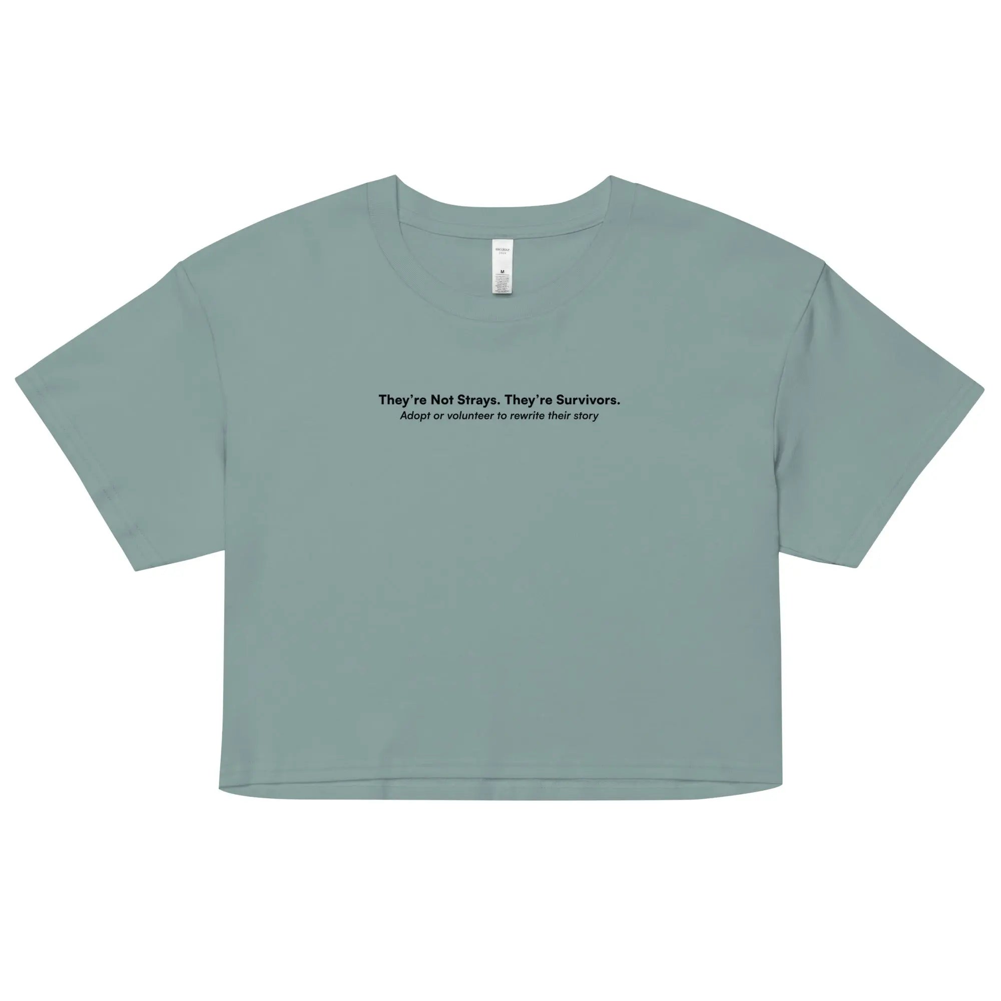 They're Not Strays. They're Survivors. - Animal Rescue & Adoption Awareness Women’s Crop Top TENWRA™
