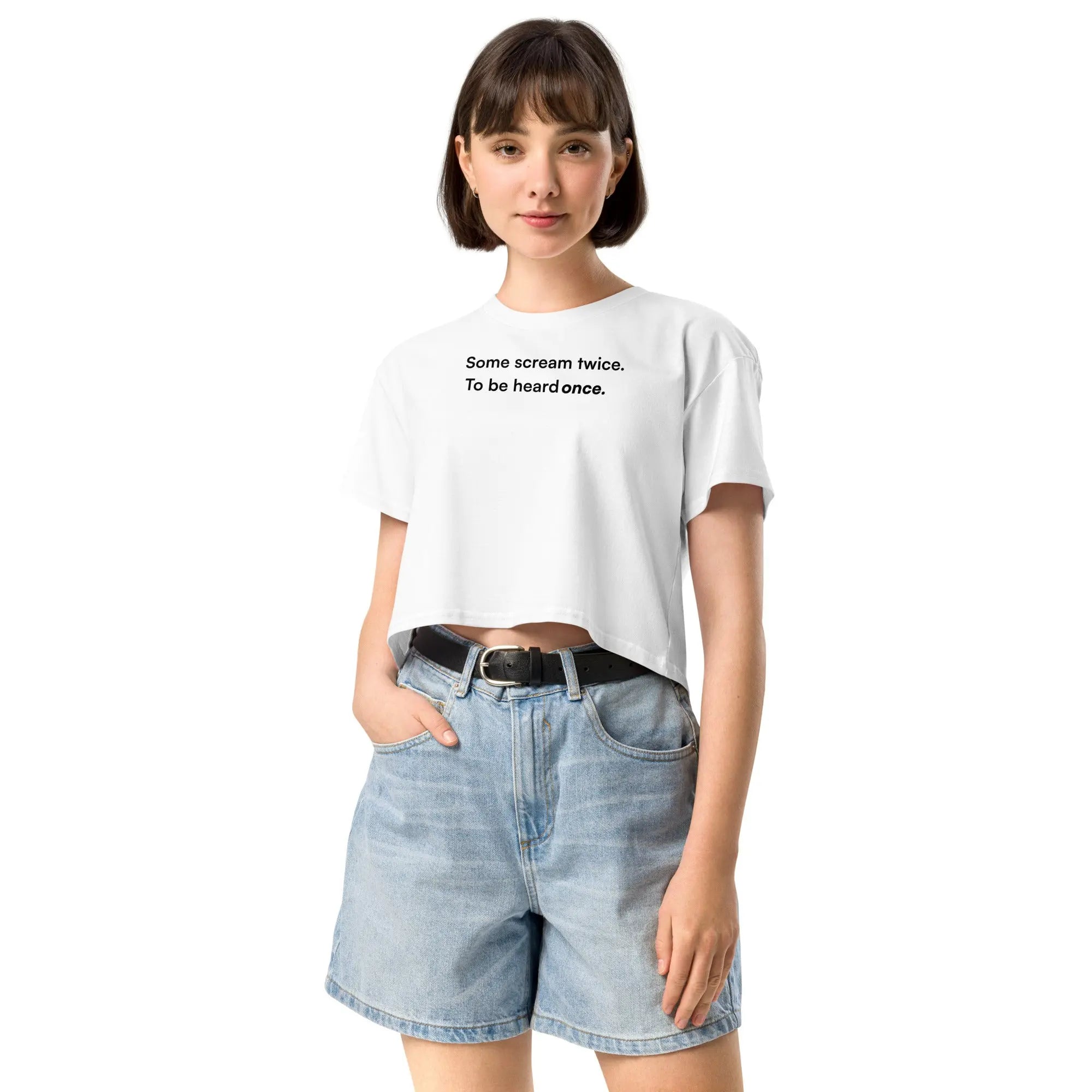 Some Scream Twice - Together Against Hate Women's Crop Top TENWRA™