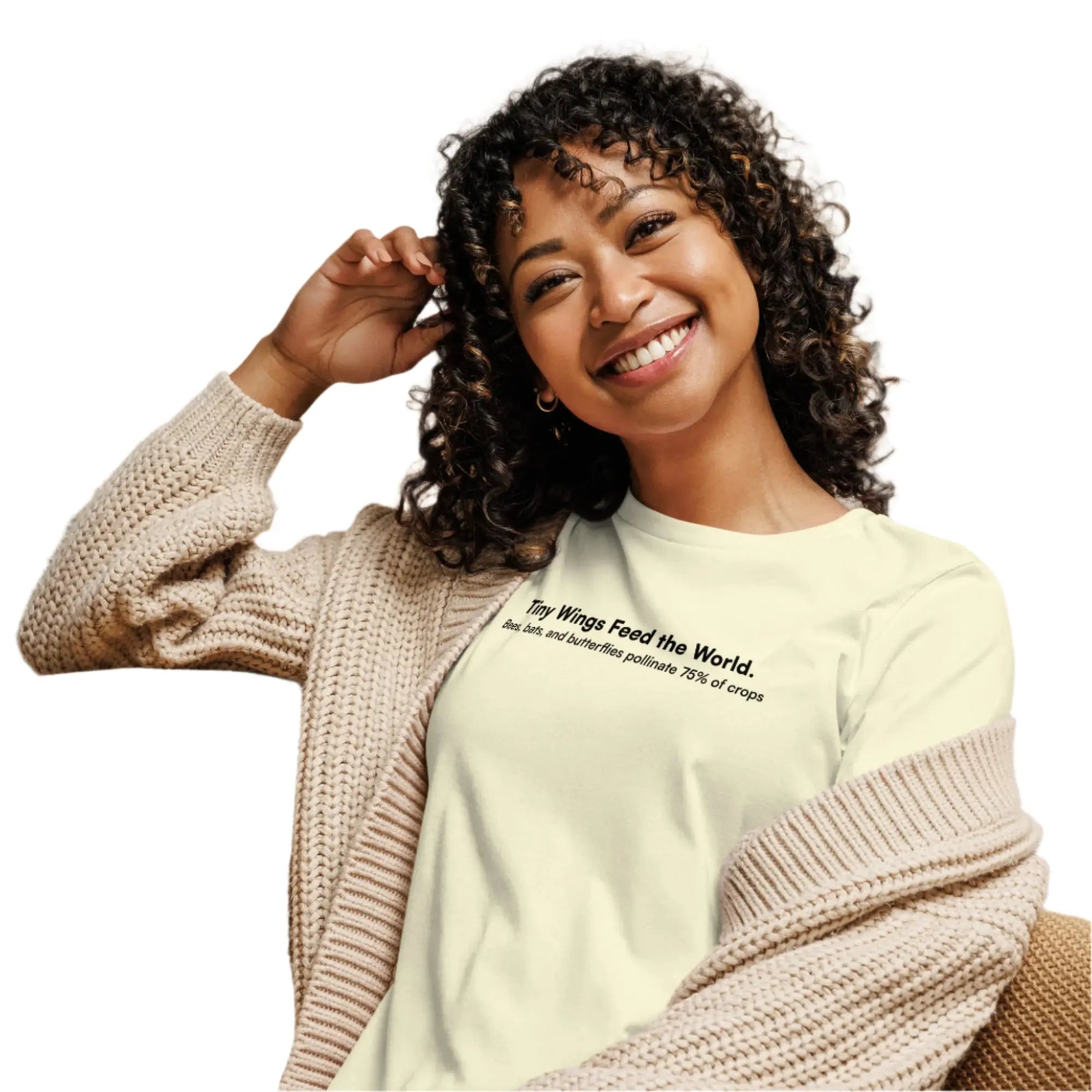 Tiny Wings Feed The World - Women's Pollinator Protection Relaxed T-Shirt TENWRA™