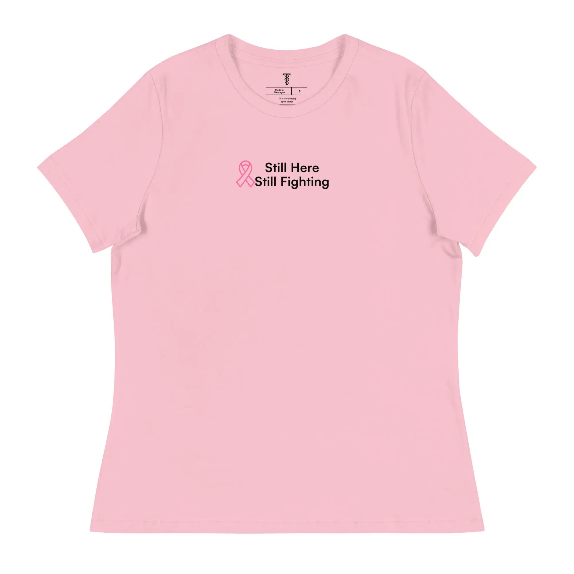 Still Here. Still Fighting. - Women’s Breast Cancer Awareness Relaxed T-Shirt TENWRA™
