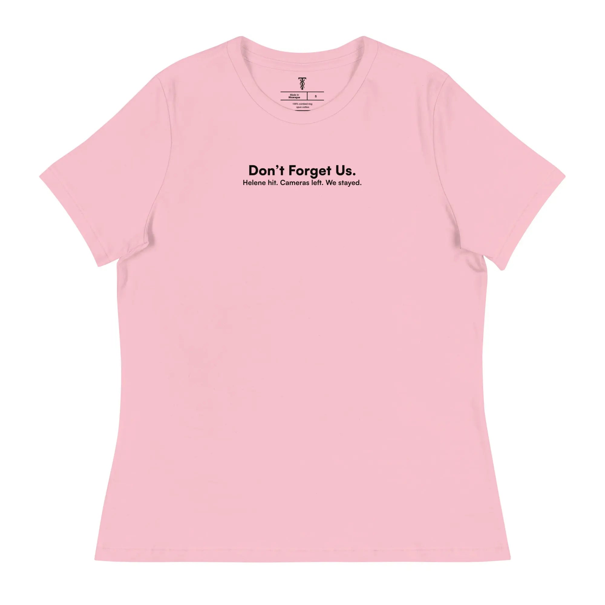 Don't Forget Us - Women's Hurricane Helene Natural Disaster Relief Relaxed T-Shirt TENWRA™