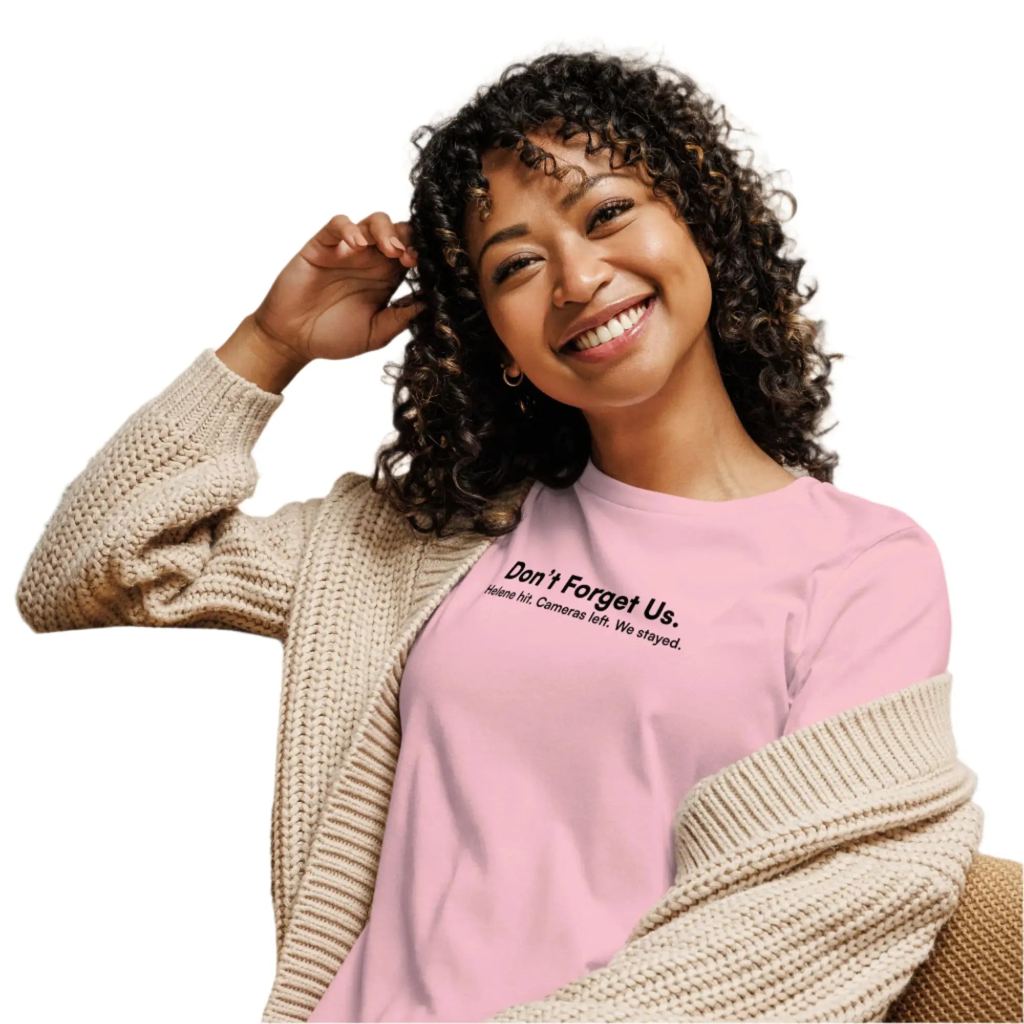 Don't Forget Us - Women's Hurricane Helene Natural Disaster Relief Relaxed T-Shirt TENWRA™