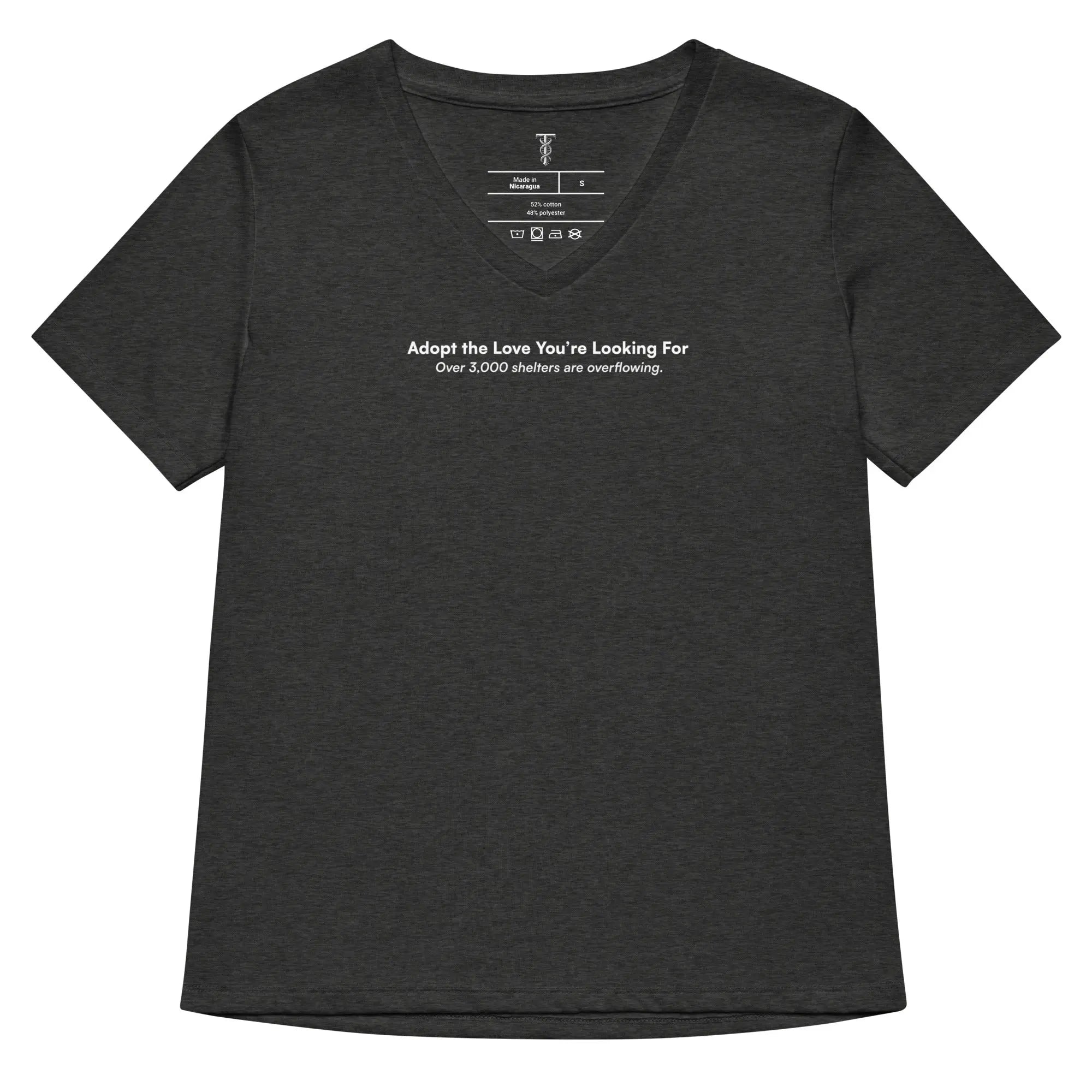 Adopt the Love You Are Looking For - Animal Rescue & Adoption Awareness Women’s Relaxed V-Neck T-Shirt TENWRA™