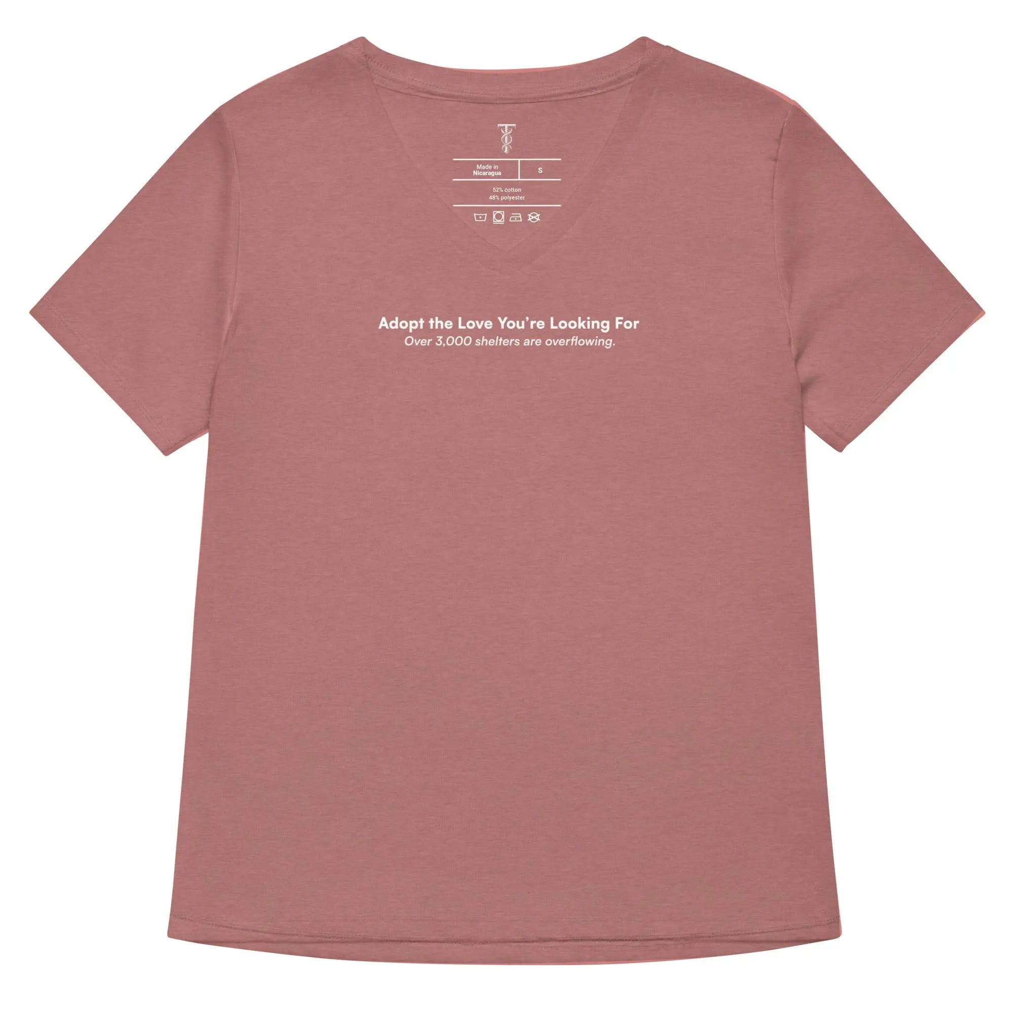 Adopt the Love You Are Looking For - Animal Rescue & Adoption Awareness Women’s Relaxed V-Neck T-Shirt TENWRA™