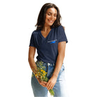 Don't Forget Us - Women's Hurricane Helene Natural Disaster Relief V-Neck T-Shirt TENWRA™