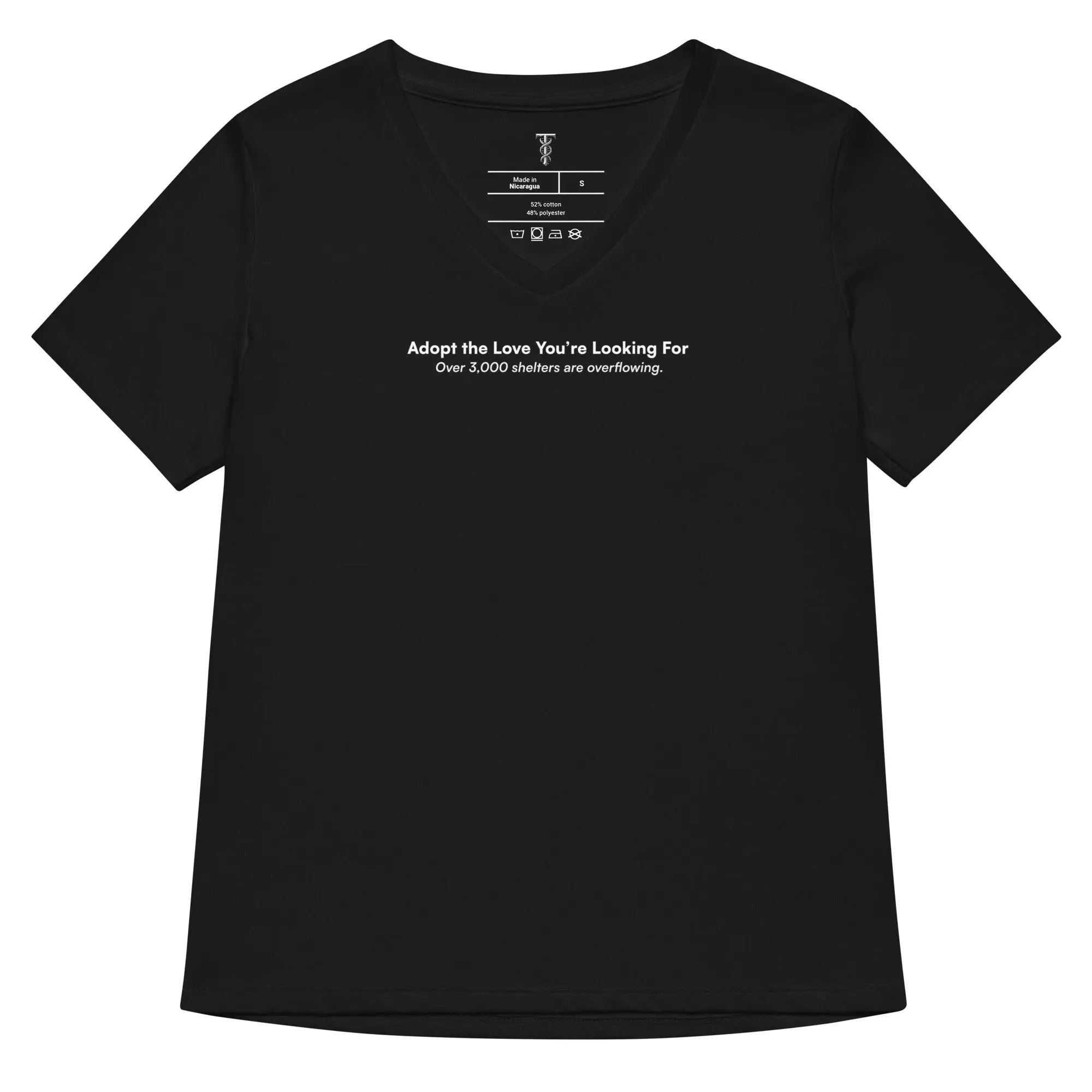 Adopt the Love You Are Looking For - Animal Rescue & Adoption Awareness Women’s Relaxed V-Neck T-Shirt TENWRA™